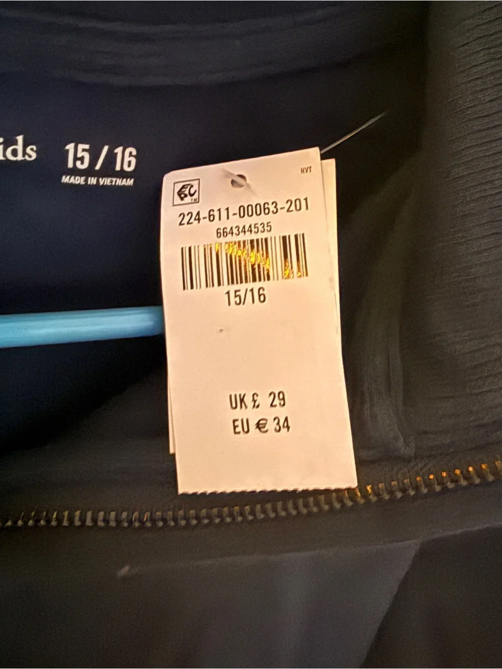 abercrombie kids black quarter zip-up hoodie - Picture 4 of 4